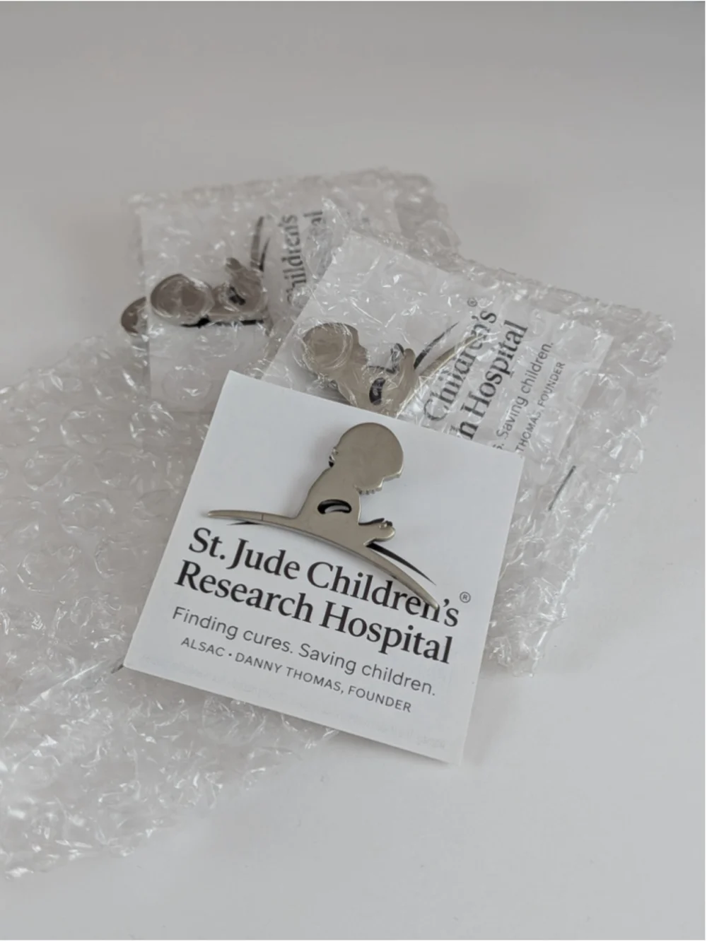 St. Jude Children's Research Hospital Brooch Magnetic Silver